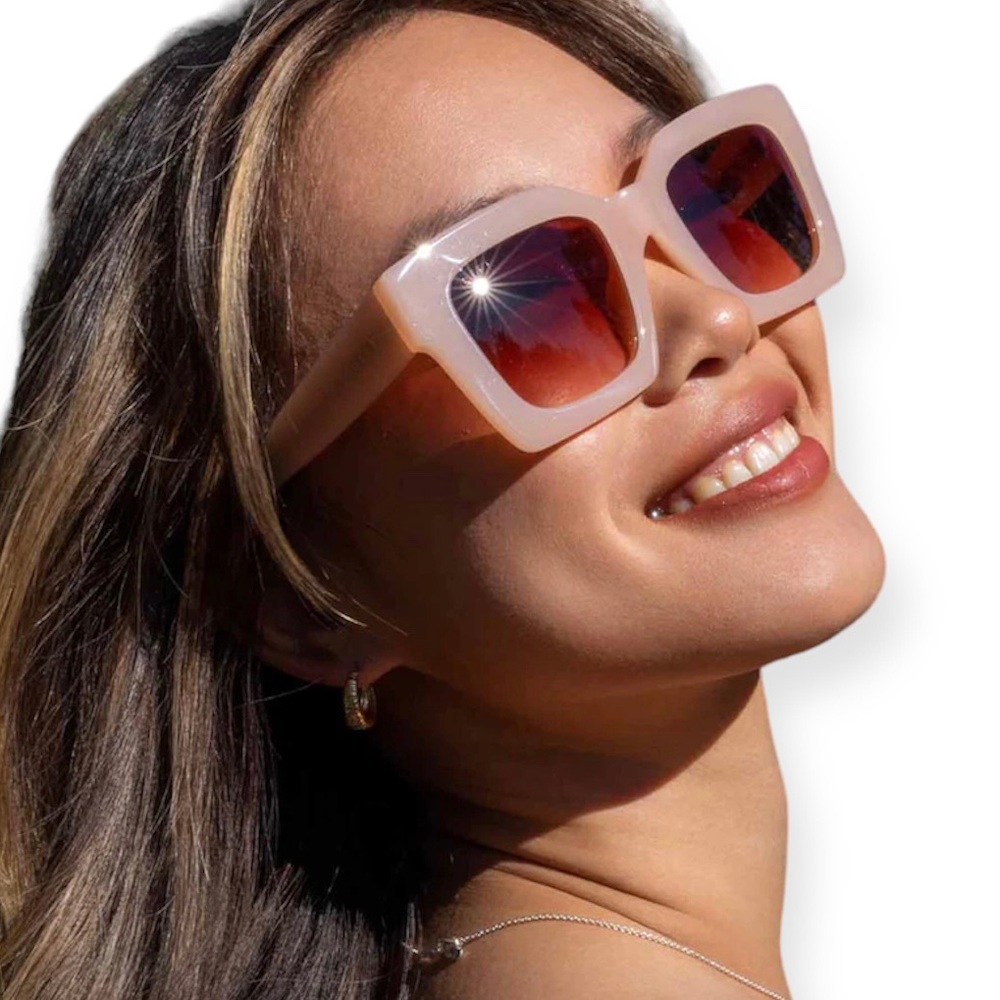 DIFF Dani Sunglasses Faded Citrus Frame Dusk Gradient Lenses NWT
